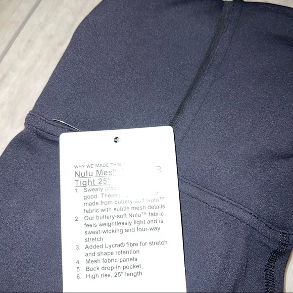 Lululemon Nulu Mesh Panels High-Rise Tight 25"
Black size 2 - Picture 4 of 5